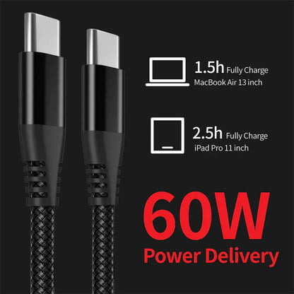 Lightning Fast & Ultra Durable: Braided USB-C Charge & Sync Cable Bundle (3/6/10FT) - FutureTech Emporium