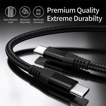 Lightning Fast & Ultra Durable: Braided USB-C Charge & Sync Cable Bundle (3/6/10FT) - FutureTech Emporium