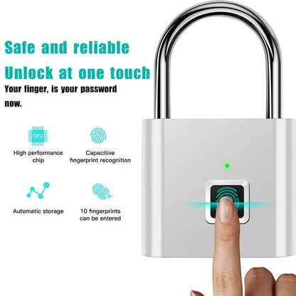 Smart Fingerprint Padlock - FutureTech Emporium