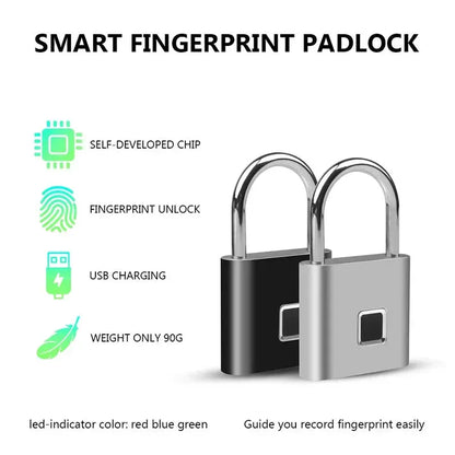 Smart Fingerprint Padlock - FutureTech Emporium