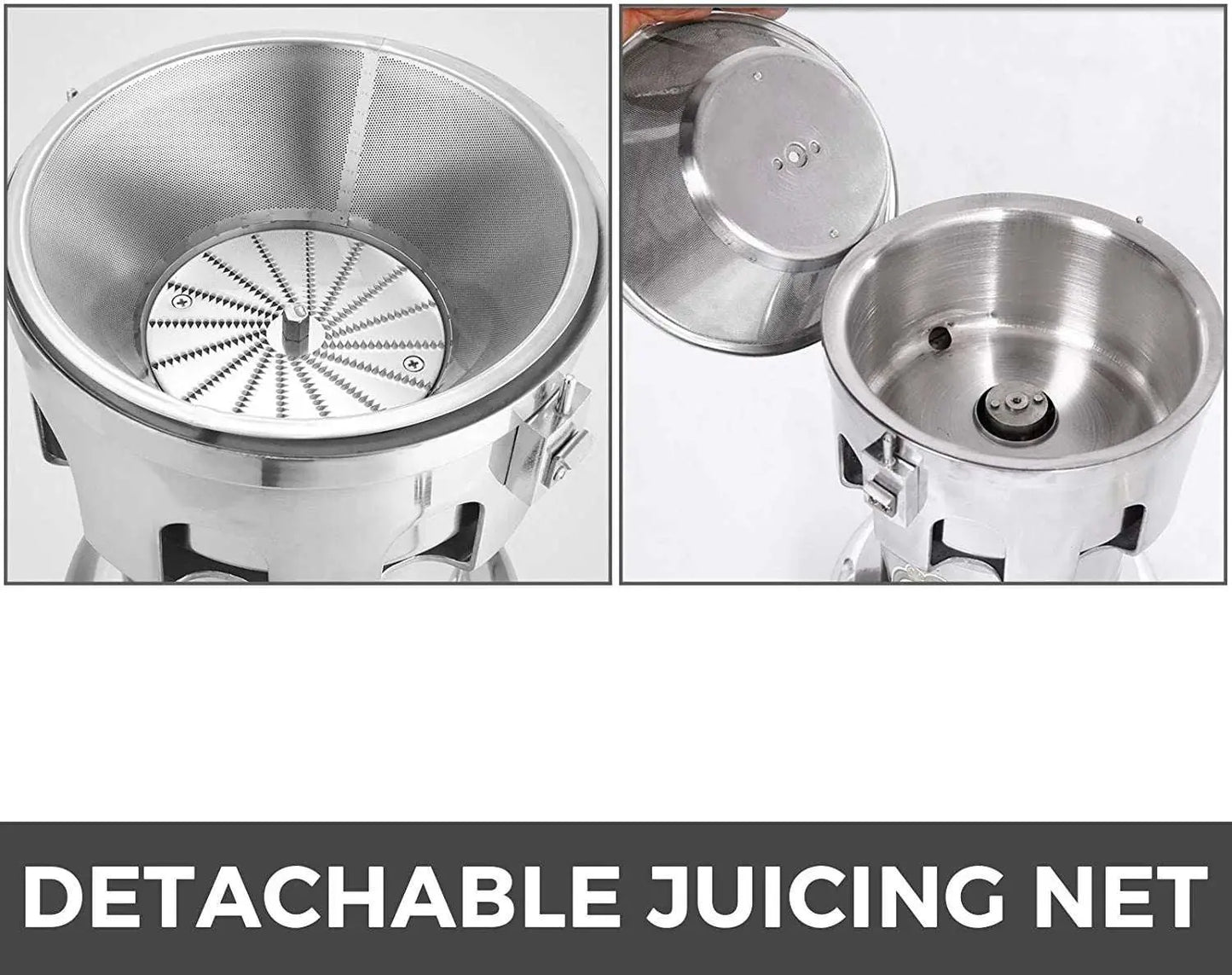 VEVOR Commercial Juice Extractor Heavy Duty Juicer Aluminum Casting and Stainless Steel Constructed Centrifugal Juice Extractor Juicing Both Fruit and Vegetable